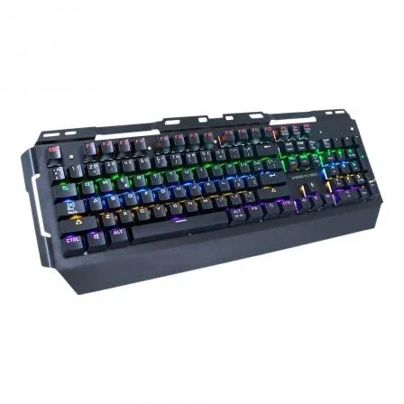 TECLADO MECÁNICO GAMING WOXTER STINGER RX 1000 K - 104 TECLAS - 12 TECLAS FUNCIÓN - RETROILUMINACION 6 COLORES - CABLE 1.45M